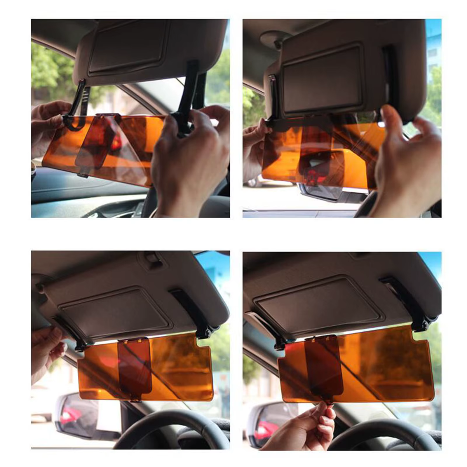 Extension de pare-soleil Anti-éblouissement 2 en 1 pour voiture, accessoire de protection anti-éblouissement, extension de pare-brise pour la conduite de jour et de nuit universelle