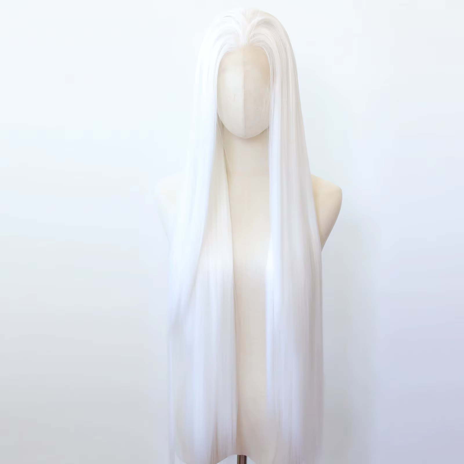 Perruque Lace Front Wig synthétique blanche