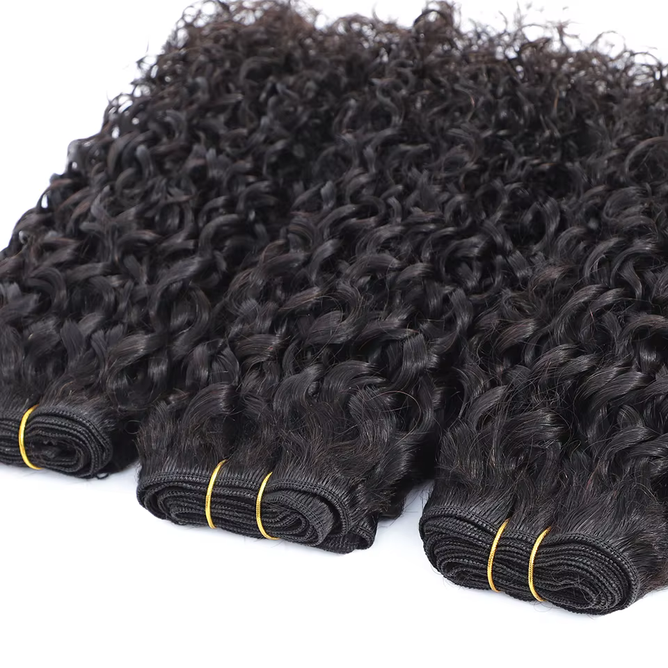 Tissage en lot brésilien naturel Remy bouclé Pixie 12A