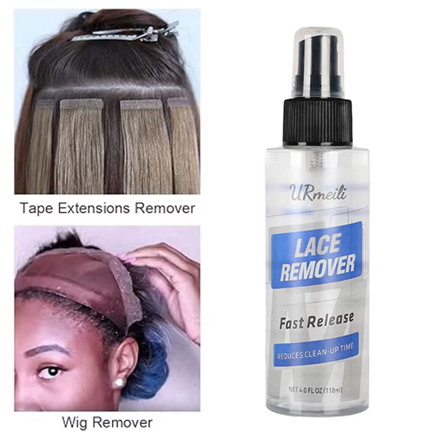 Spray dissolvant pour extensions de cheveux et ruban adhésif – Formule à action rapide