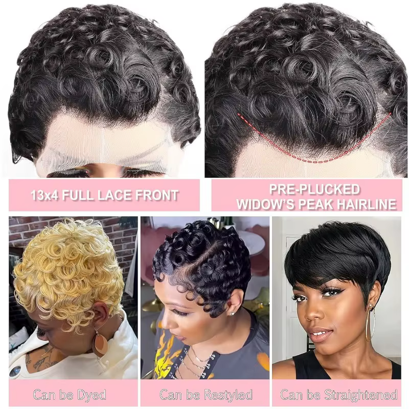 Perruque Lace Front Wig naturelle bouclée