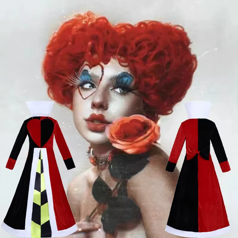 Perruque de cosplay de film Red Coussins pour femmes et filles