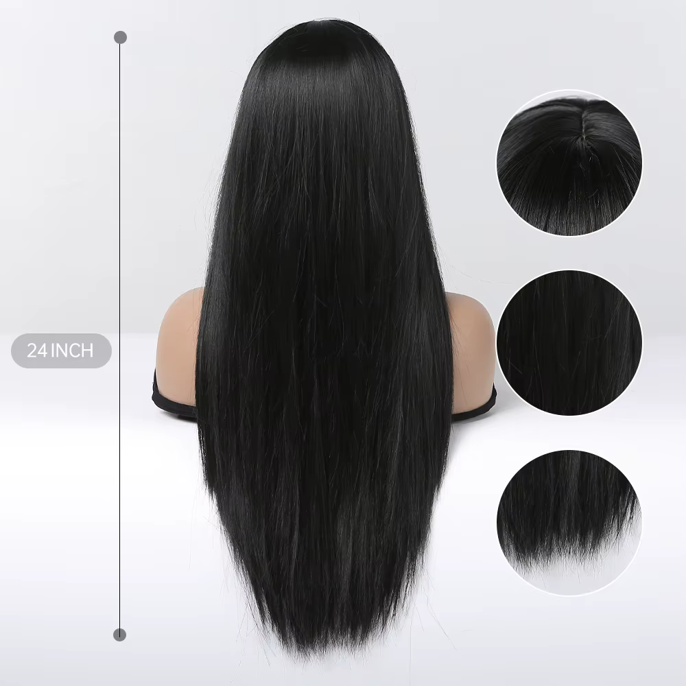 EASIHAIR – perruques synthétiques longues et lisses avec frange