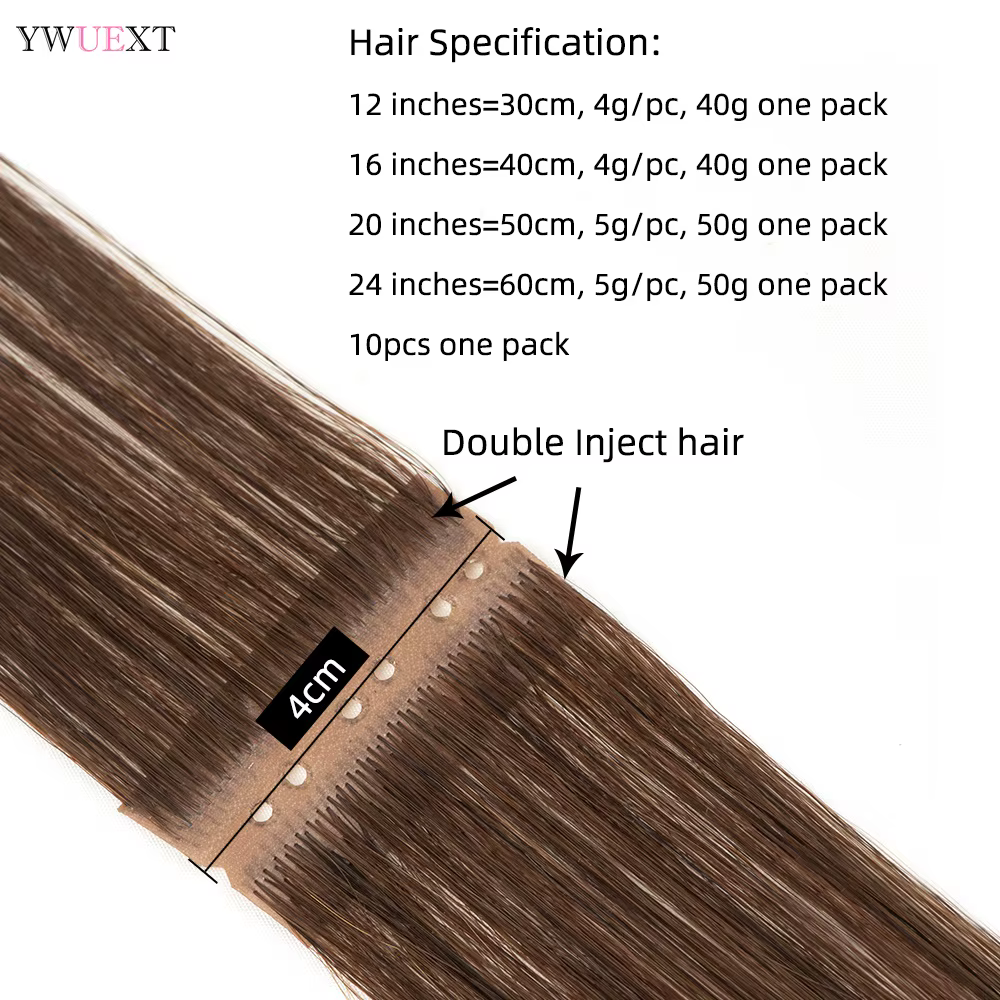 Extensions de cheveux invisibles à double onglets