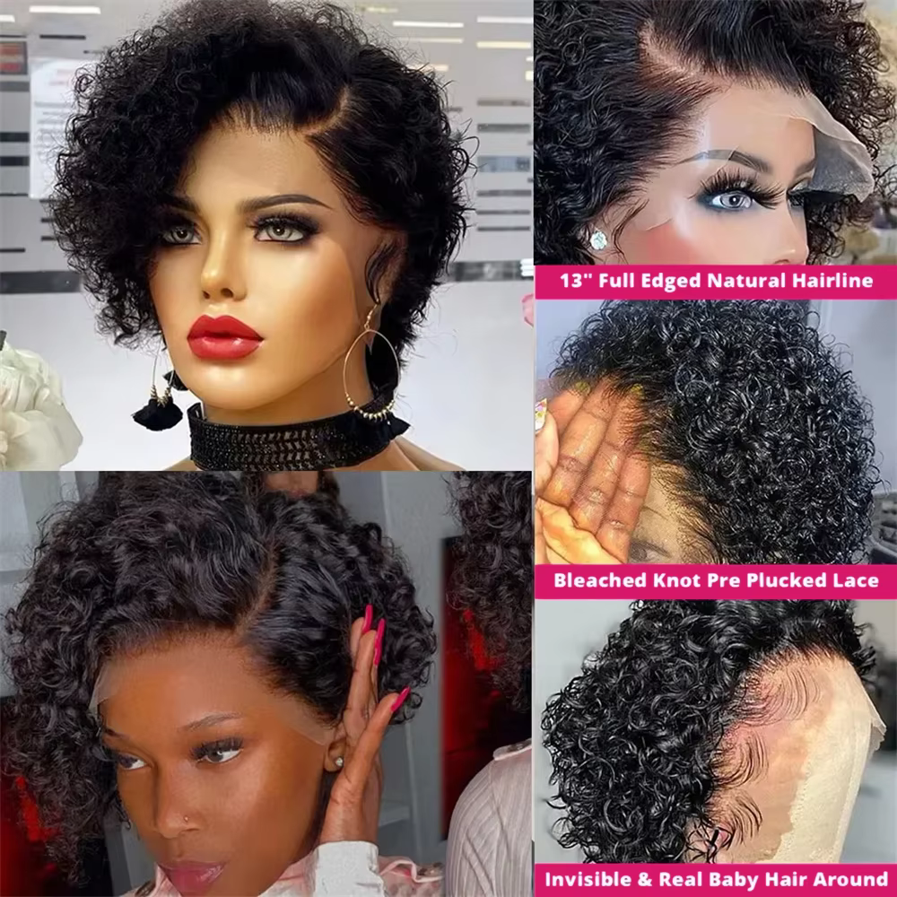 Perruque Lace Frontal Wig brésilienne bouclée