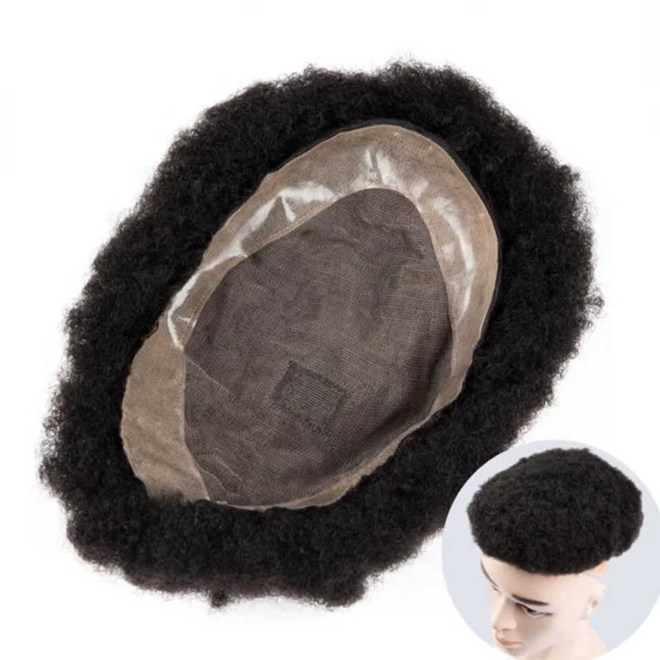 Postiche Afro Ondulé pour Homme