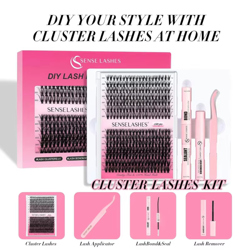 Kit d'extension de cils DIY SENSE LASHES 280 pièces 0