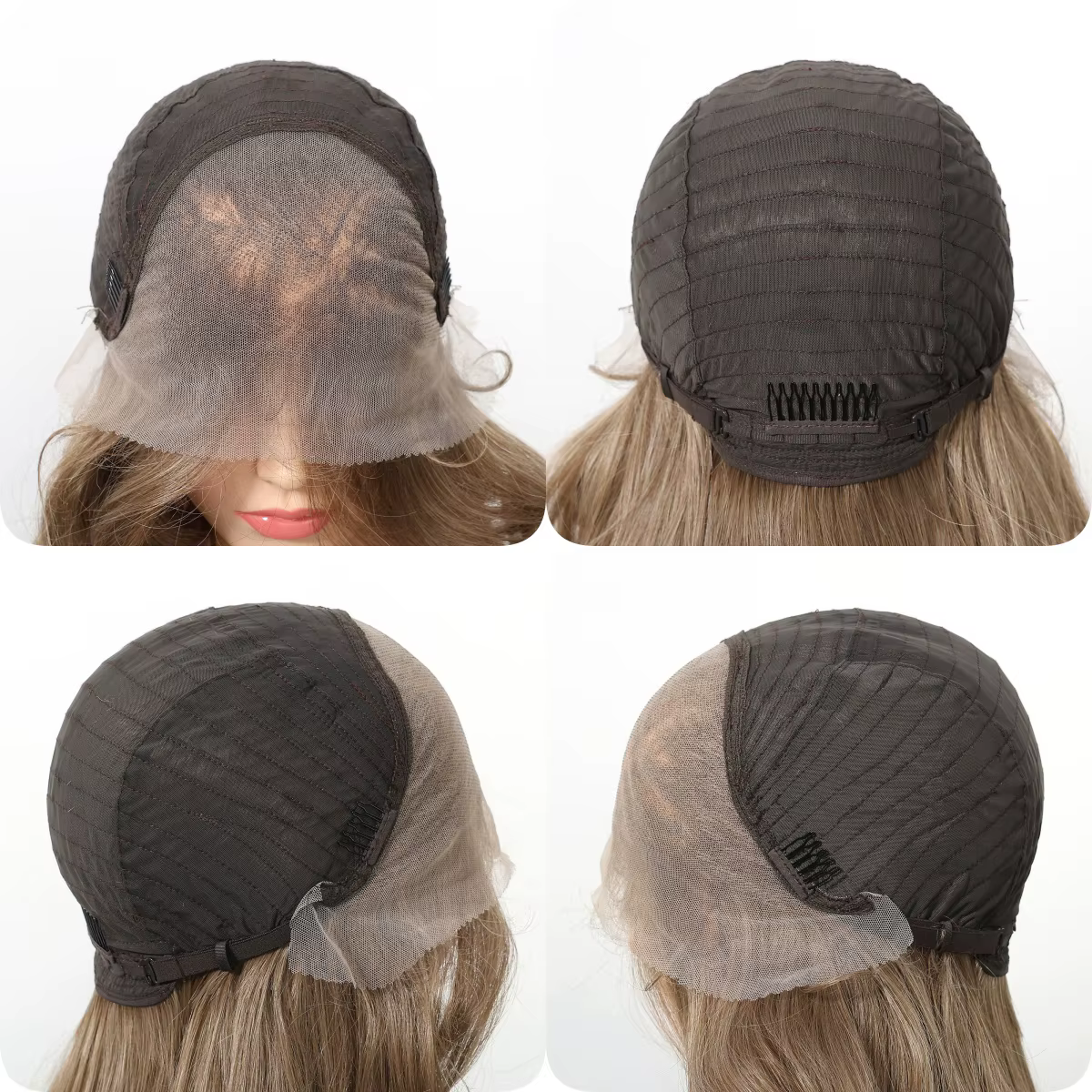 EASIHAIR perruques synthétiques brunes bouclées longues ondulées pour femmes 13*4
