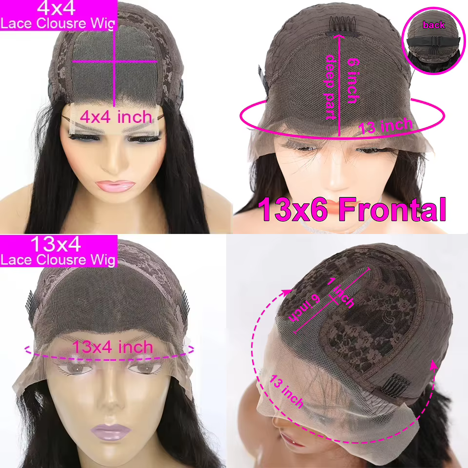 Vente en gros 13x6 13x4 vague naturelle avant de lacet perruques de cheveux humains pour les femmes 4c bords bouclés