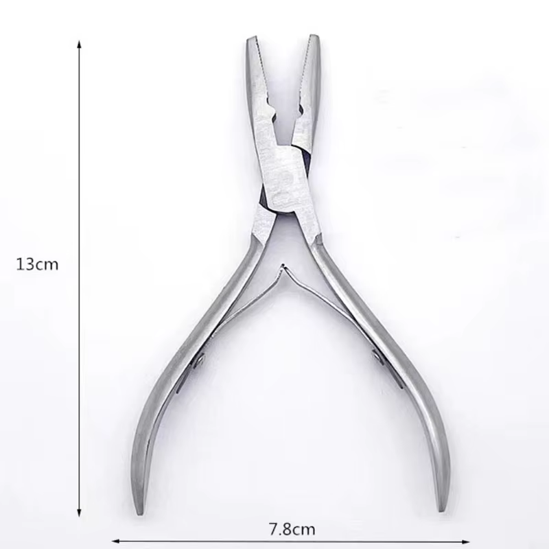 Pince professionnelle pour extensions de cheveux, pince d'application de trame, Micro perles à maillons, pince plus proche