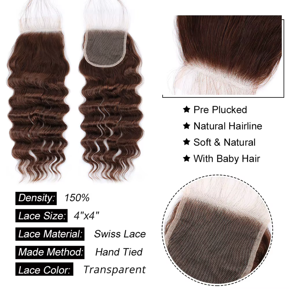 Extensions de cheveux humains ondulés 12A