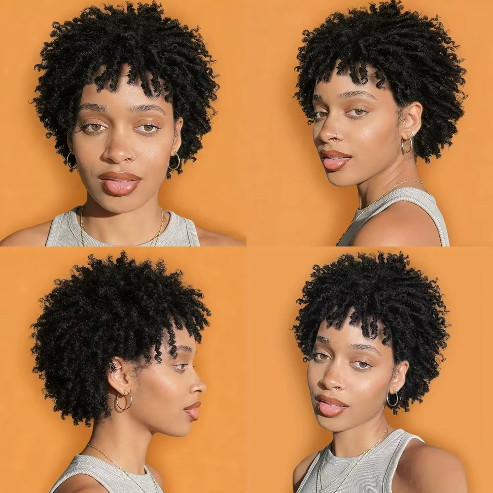 Perruque Lace Front Wig 100% naturelle bouclée