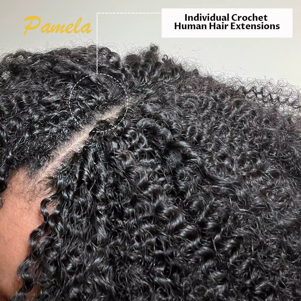 Extensions de cheveux humains au Crochet pré-séparés sans nœuds