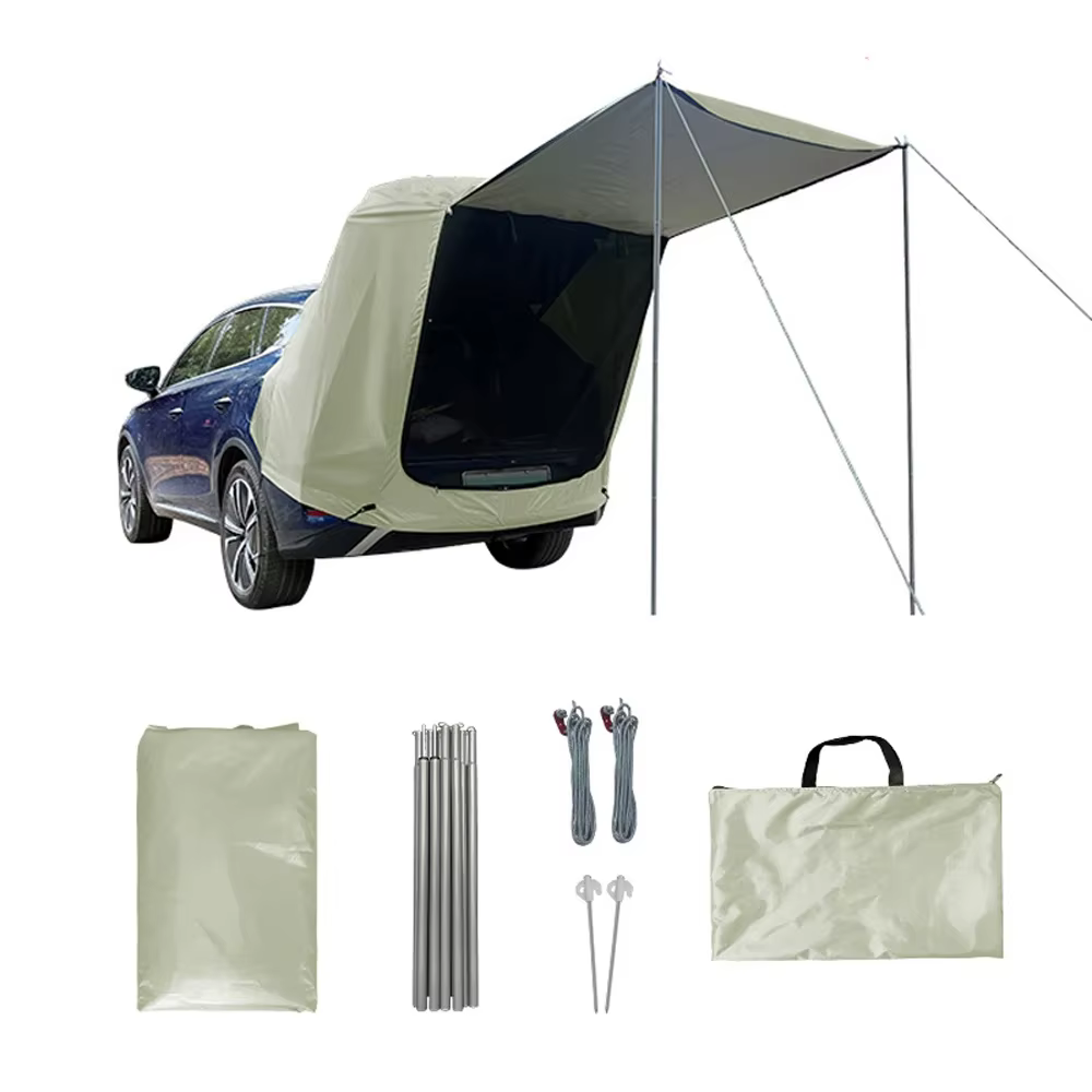 Tente arrière de voiture extérieure Camping pique-nique tente arrière de voiture avec auvent tente d'extension arrière de voiture tente arrière de voiture résistante au soleil et à la pluie