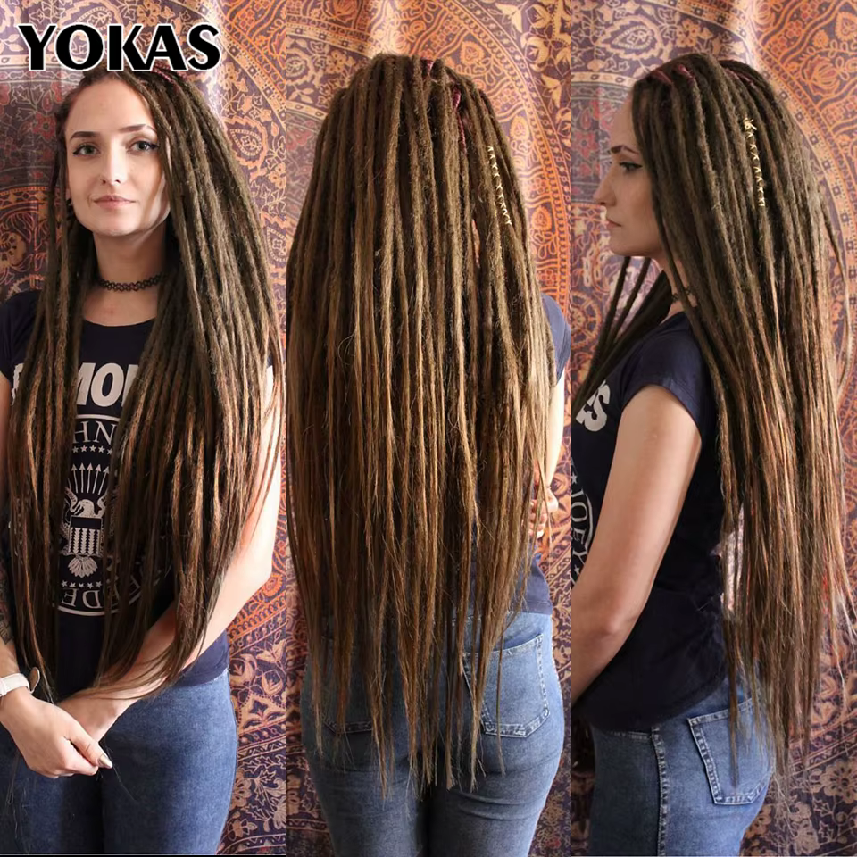 Extensions de Dreadlock synthétiques au Crochet faites à la main