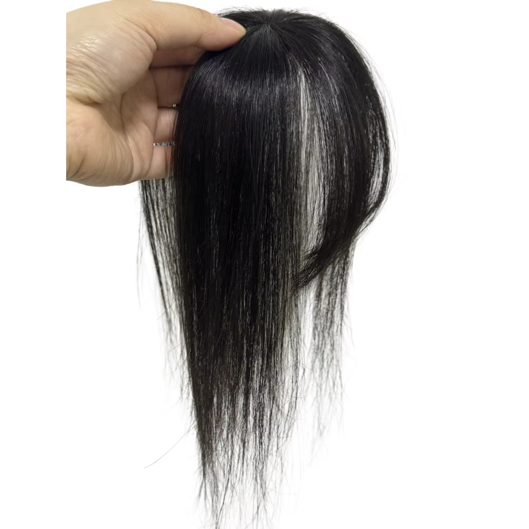 100% cheveux humains Mini frange pour femmes 360 couverture front chauve