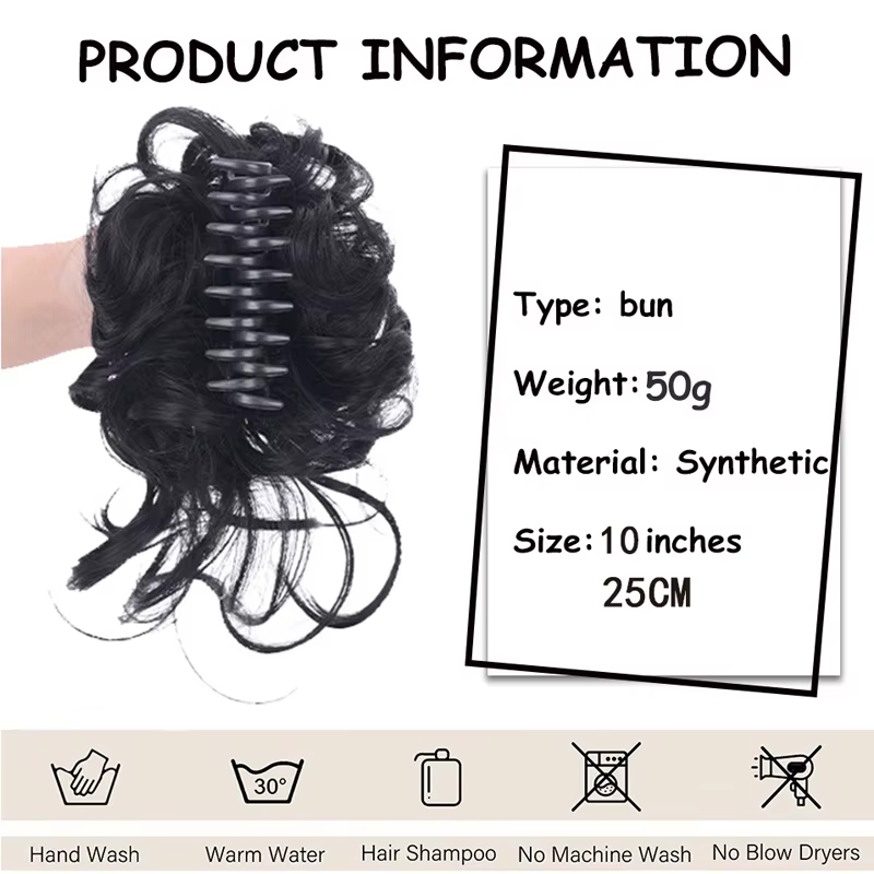 Chignon synthétique désordre