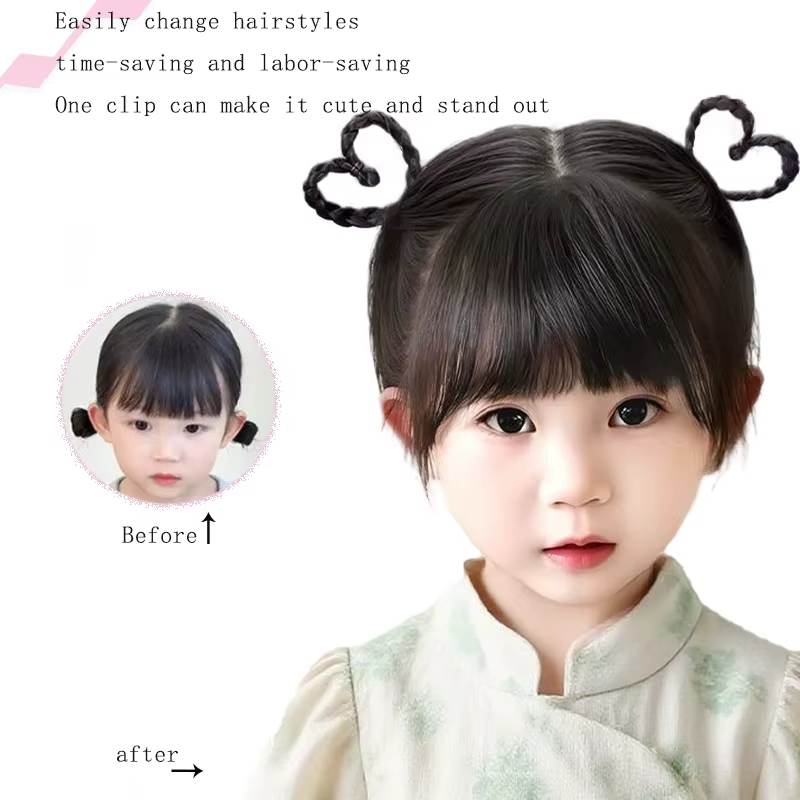 Barrette à cheveux en forme de cœur tressée