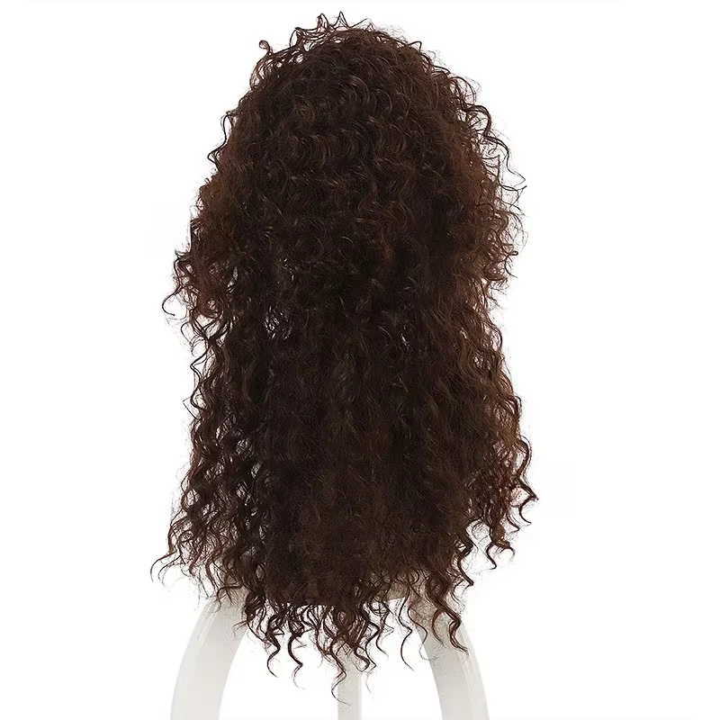 Personnage du Film Bellatrix Lestrange Disfraz longue perruque ondulée mixte marron