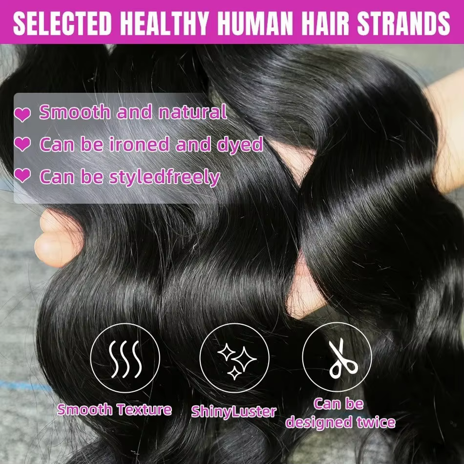 Extensions de cheveux humains brésiliens vierges non traités