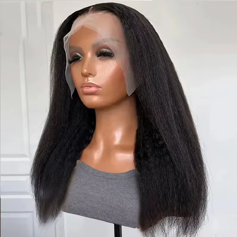 Perruque Lace Front Wig synthétique Yaki noire