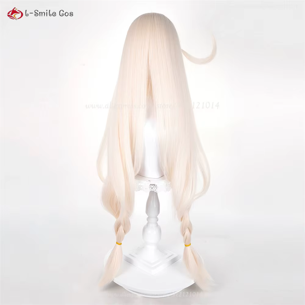 Alice Cosplay perruque 98 cm rose clair doré perruques pour femmes Genshin Cosplay Anime perruque résistant à la chaleur cheveux synthétiques Halloween