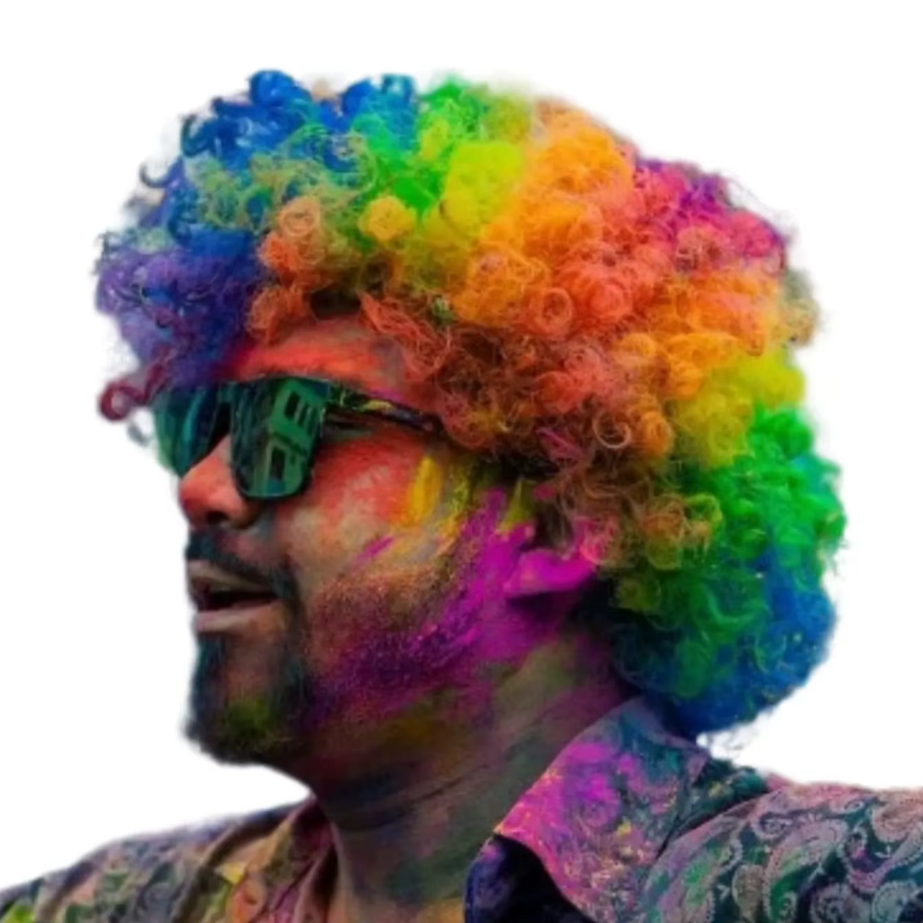 Perruque synthétique Afro Bubble multicolore – Plusieurs couleurs disponibles