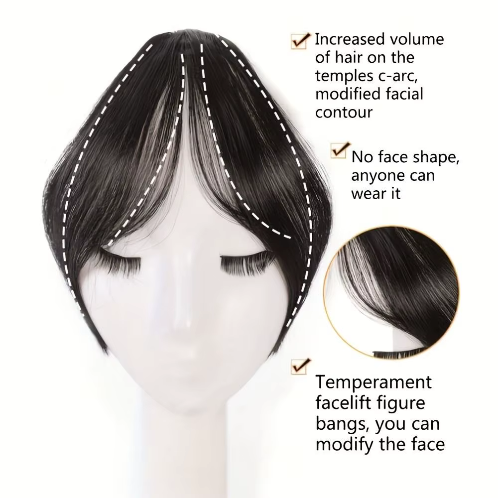 1 paquet de postiche bang pour femme