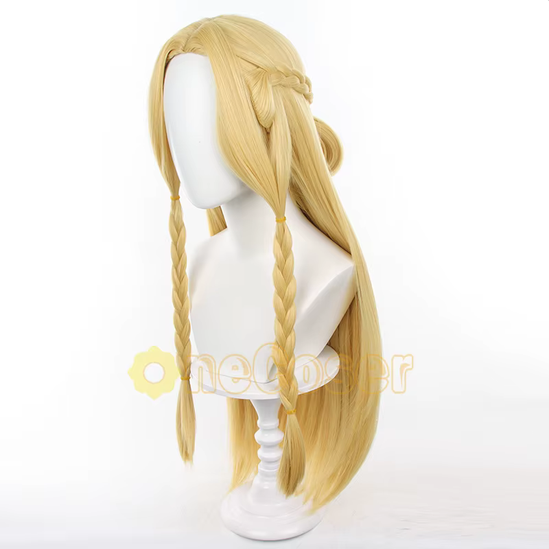Marcille Donato Cosplay perruque Anime délicieux en donjon Blonde cheveux longs oreilles épingle