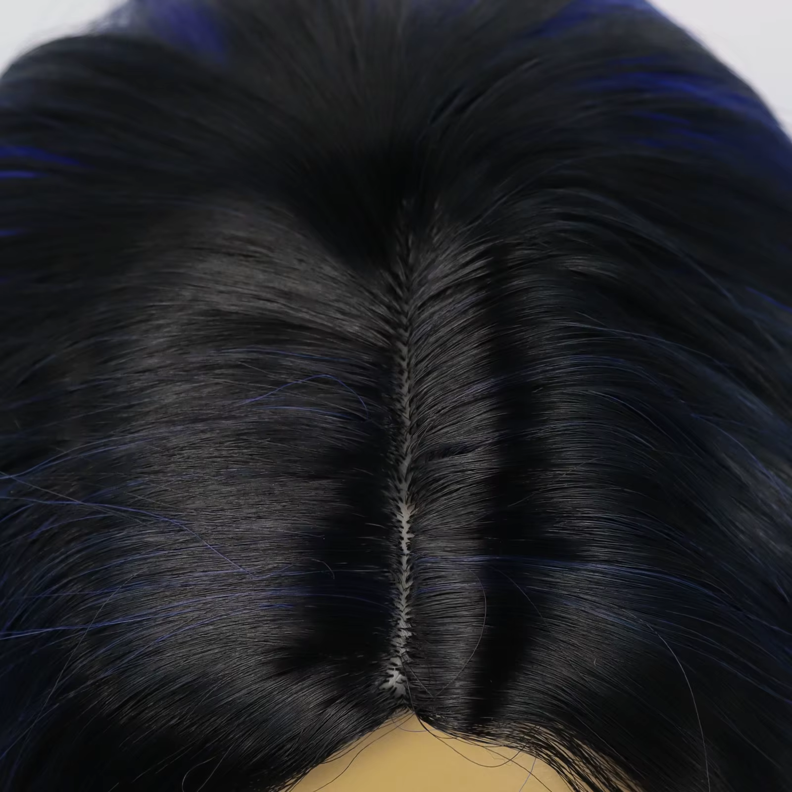 Evie-Perruque Cosplay Longue et Ondulée Bleue pour Femme