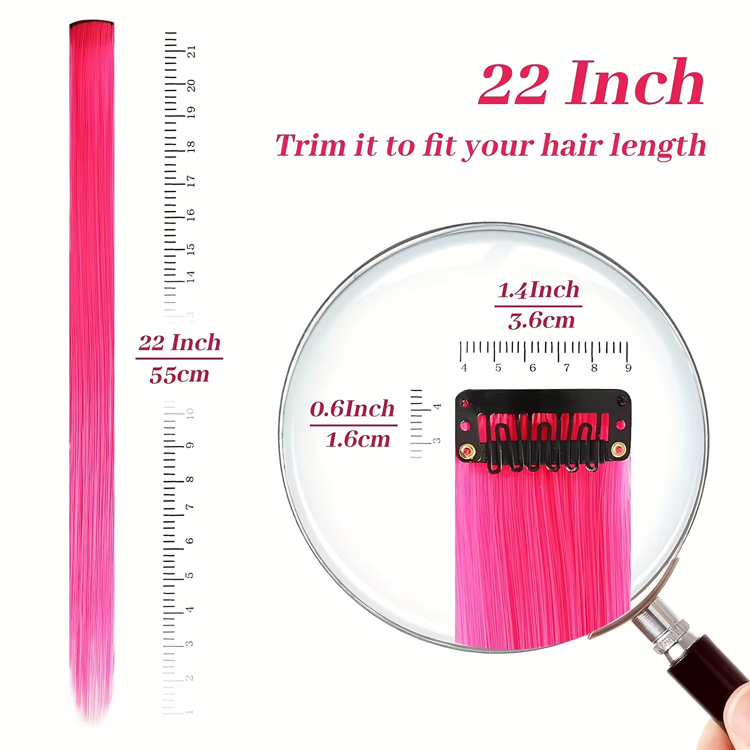 Extensions capillaires synthétiques lisses à clips