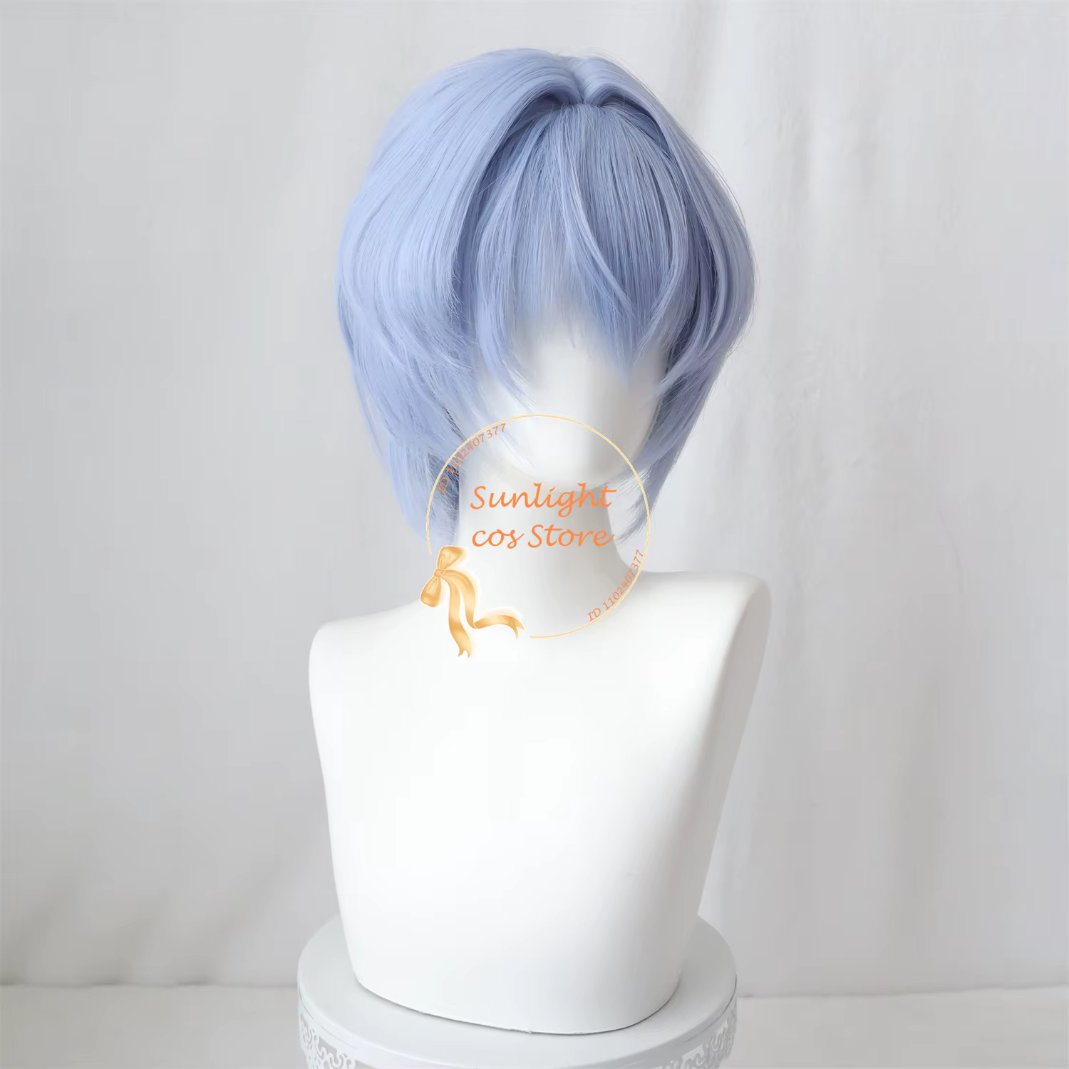 Ayanami Rei Cosplay perruque 30 cm court bleu Rei