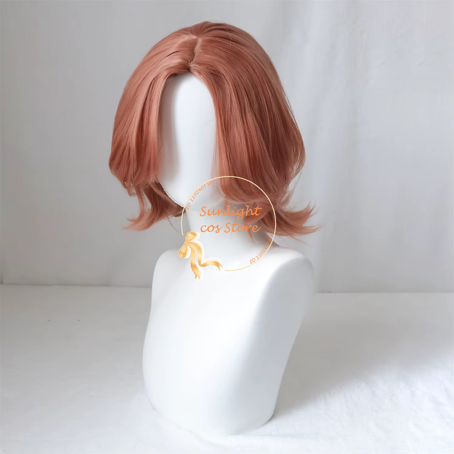 Perruque de Cosplay Synthétique Brune Courte avec Bonnet