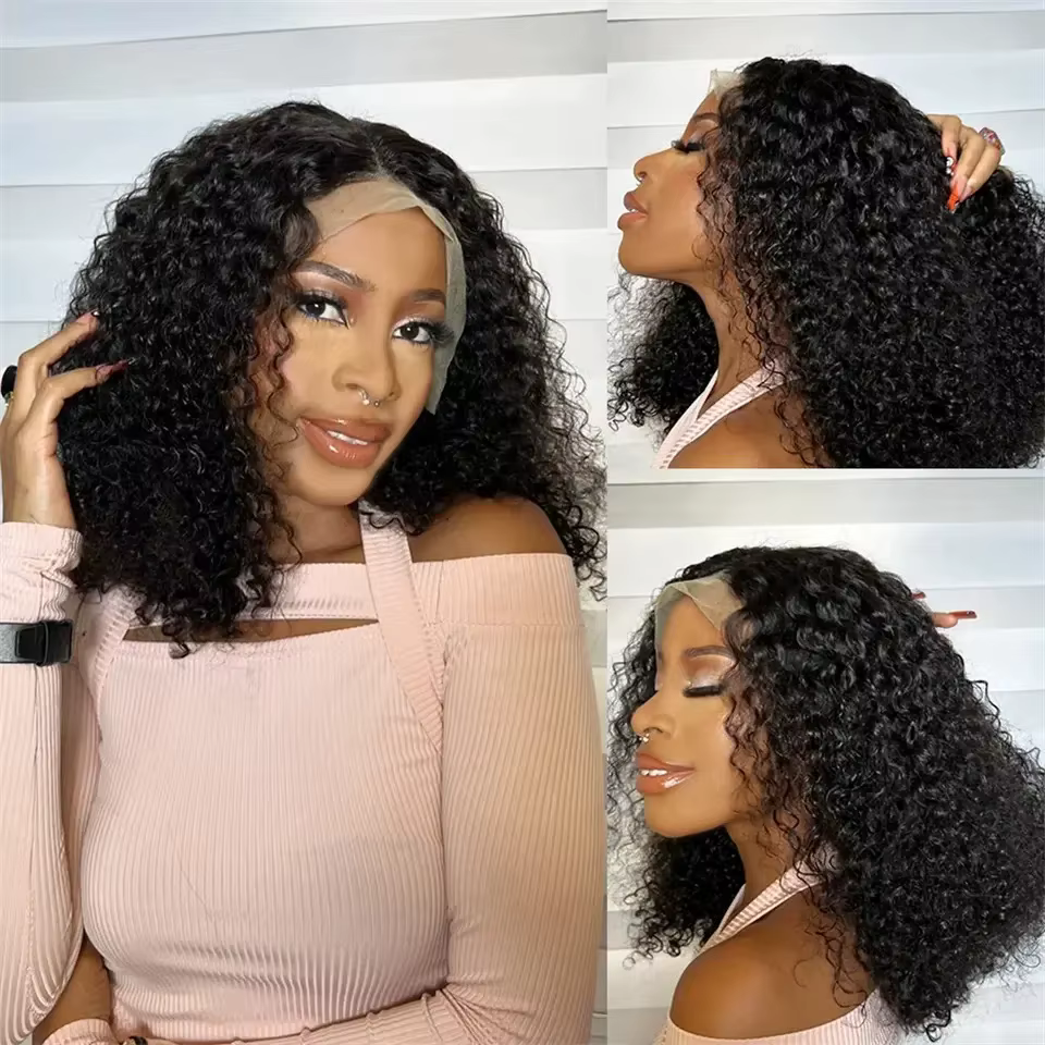 Perruque Lace Front Wig synthétique bouclée Jerry courte