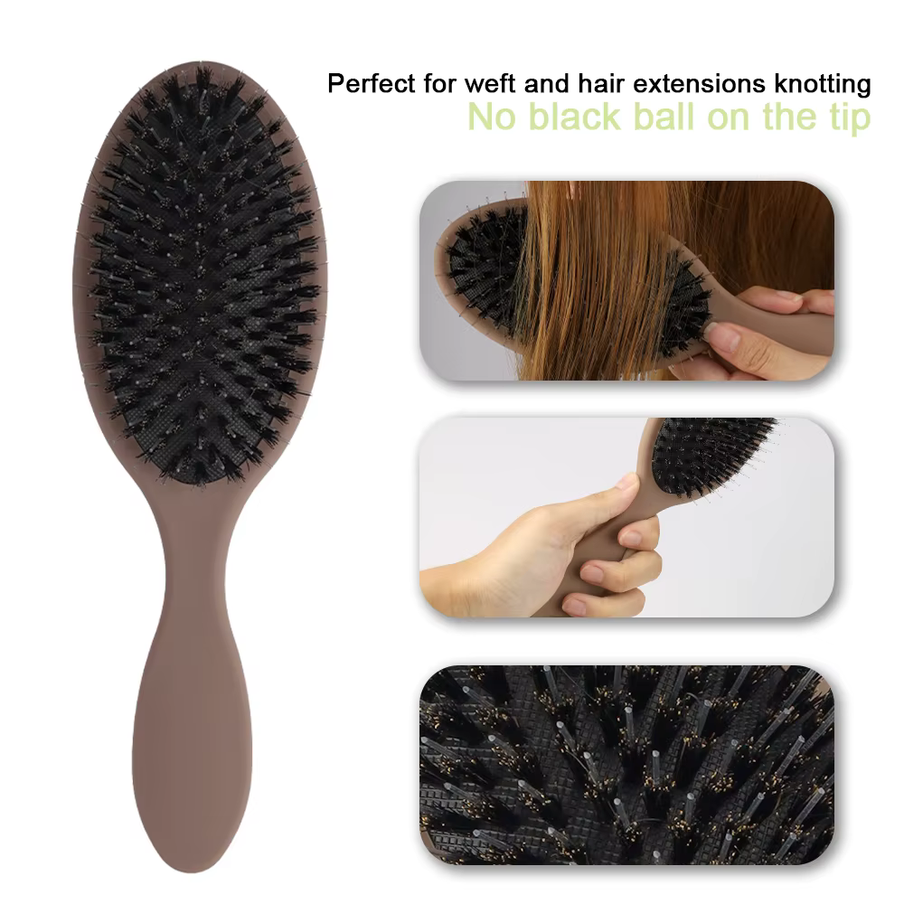 ARLANY mat poils de sanglier Extension de cheveux brosse Kit Nylon dents