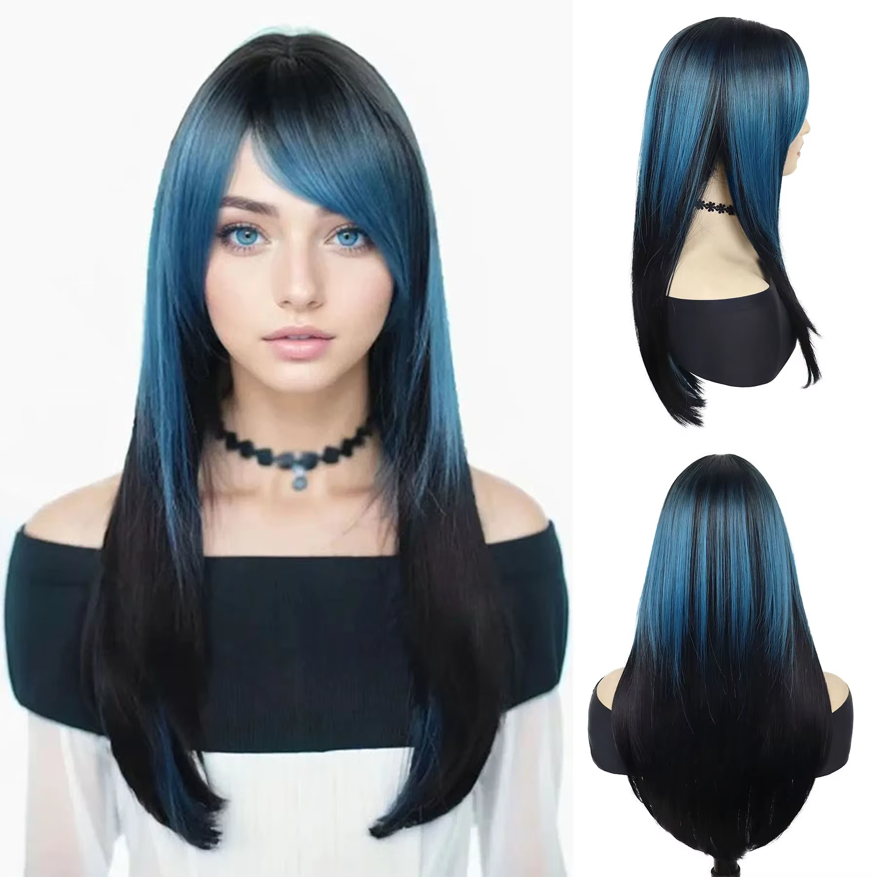 Perruque Synthétique Longue et Soyeuse pour Femme