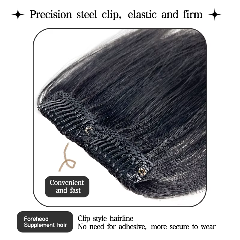 100% cheveux humains hommes 10cm
