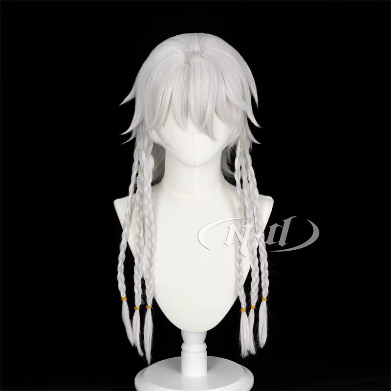 Perruques Cosplay ND Game Ta.com V Ithaqua Night Watch, MorFight Star, cheveux longs argentés pour la fête d'Halloween, Comic Con Coser