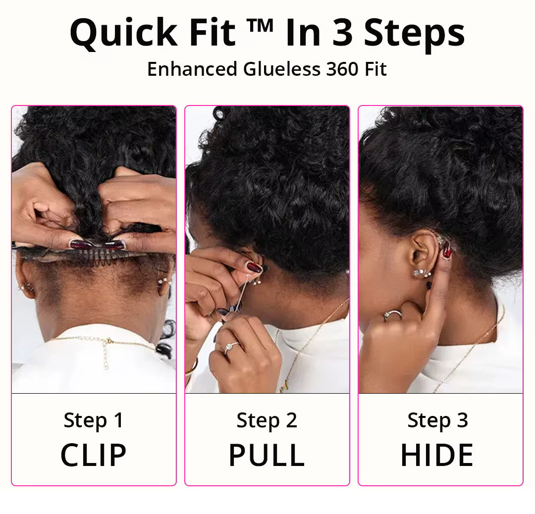 Perruque Cheveux Humains Bouclés Effet Vague d'Eau 18-36 pouces