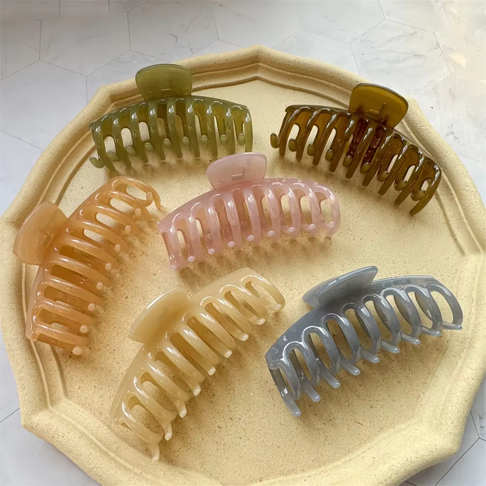 Pinces à cheveux coréennes en plastique pour femmes et filles