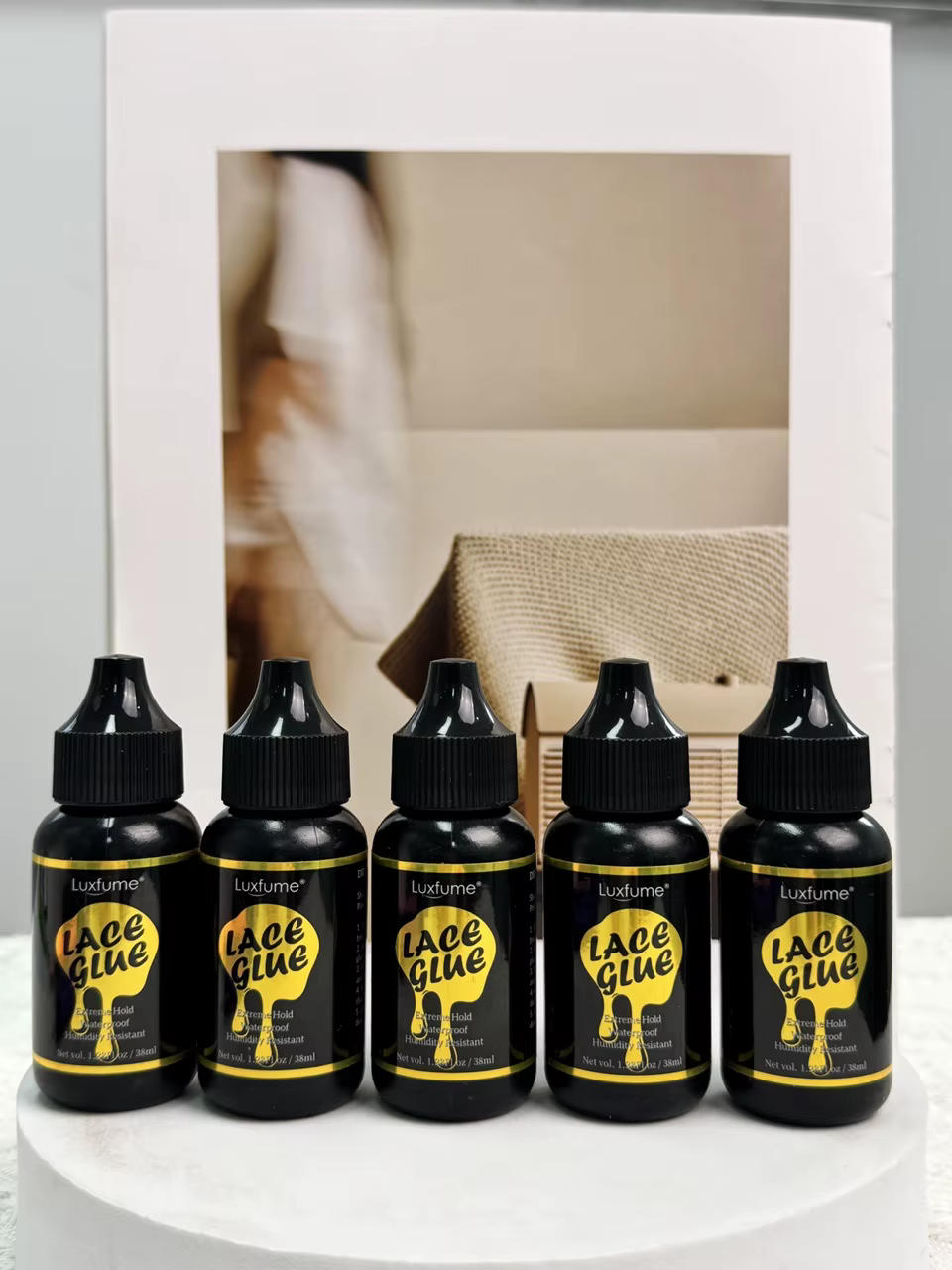 Luxfume 38ml Lace Glue Extreme Hold Waterproof Humidity Resistant Wig Adhesive
