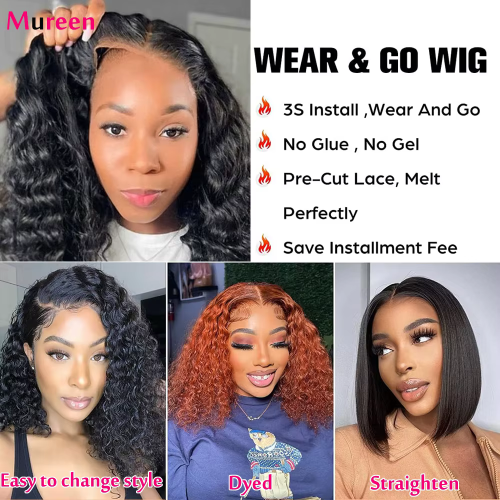 Perruques Mureen Deep Wave Bob