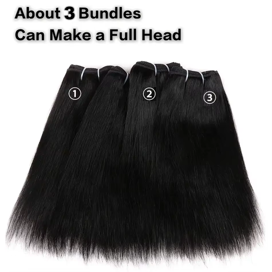 Gros cheveux humains courts armure os droit brésilien vierge
