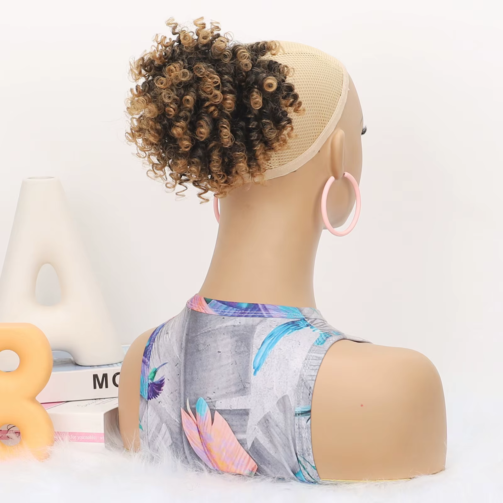Jeedou Chignon Afro bouffant africain bouclés beignet cheveux