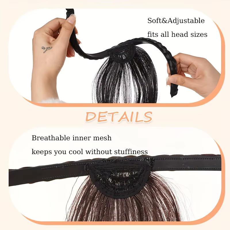 Bandeau tressé rétro élégant pour femme