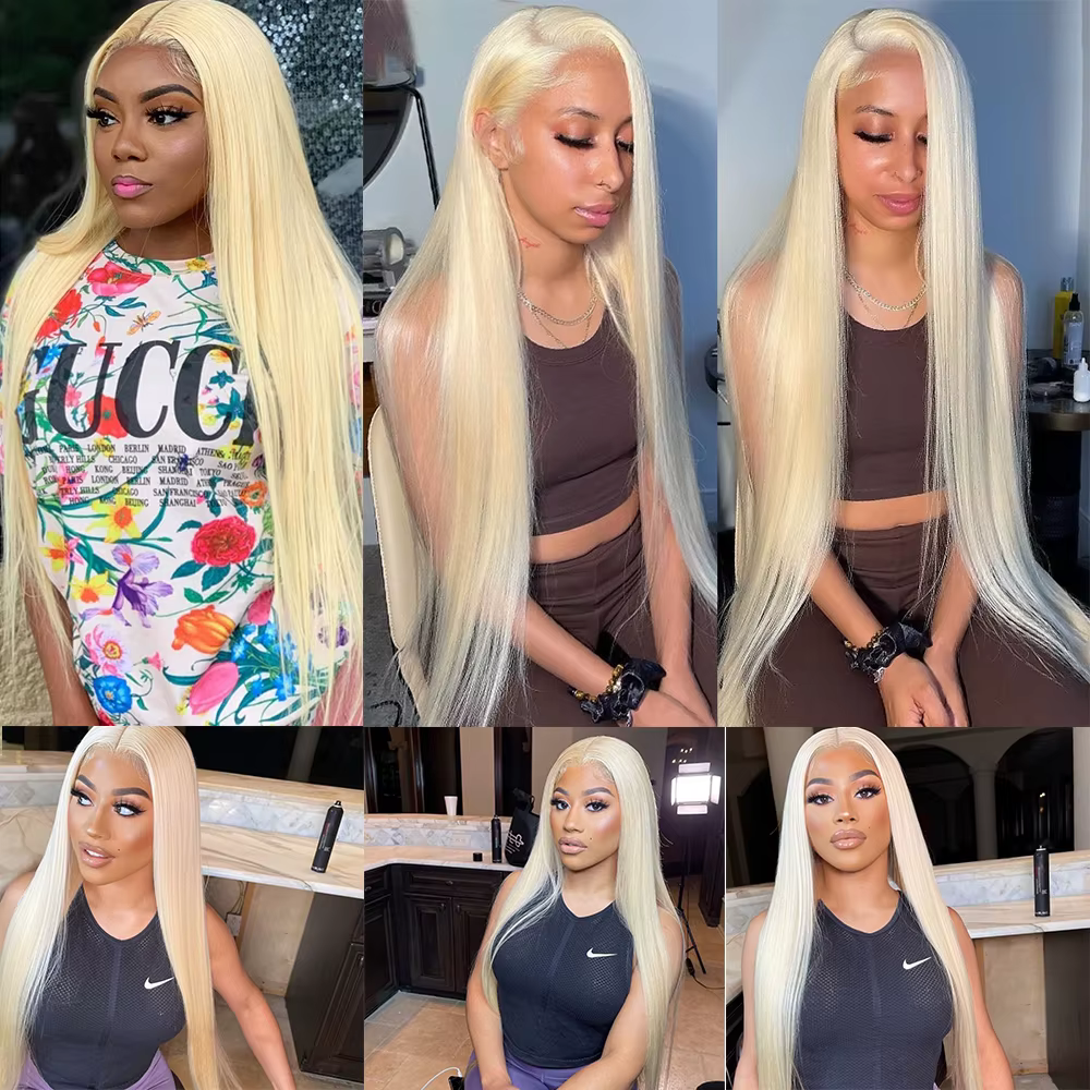 Extensions de cheveux humains Remy blonds 613 lisses