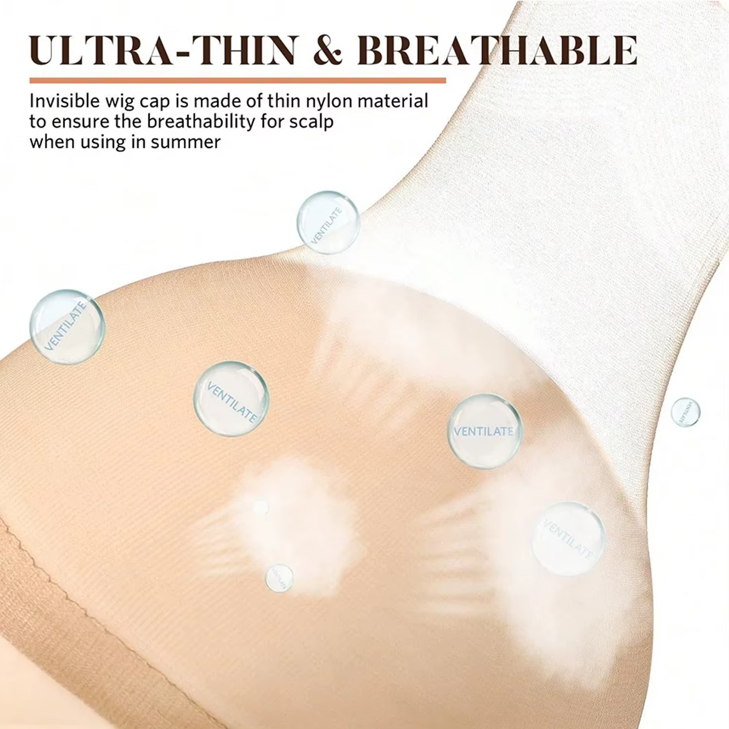 Bonnet de perruque HD transparent de haute qualité en nylon extensible pour femmes et hommes
