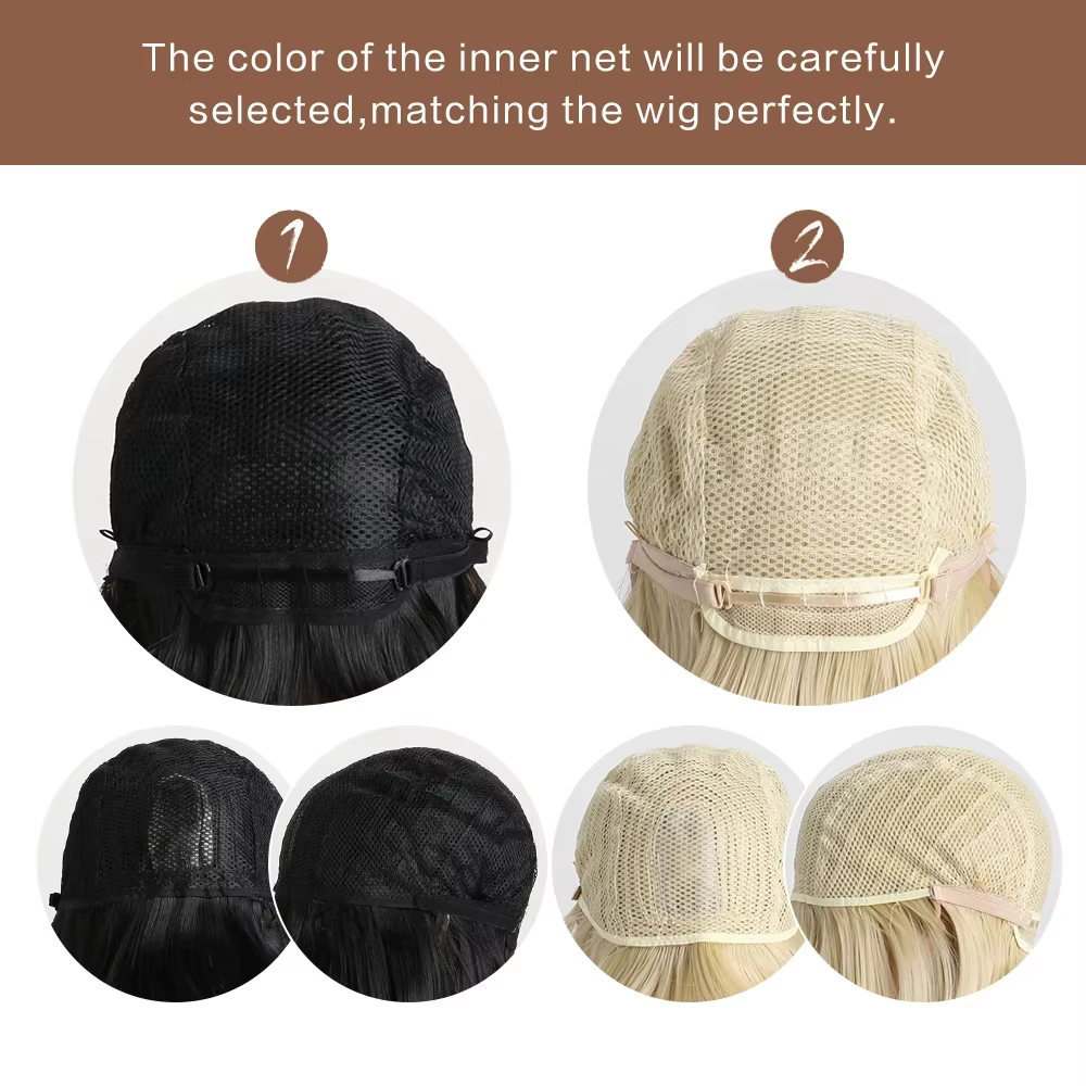 Perruque synthétique pour femme, cheveux longs, ondulations intégrées, résistante à la chaleur, avec bonnet intégré