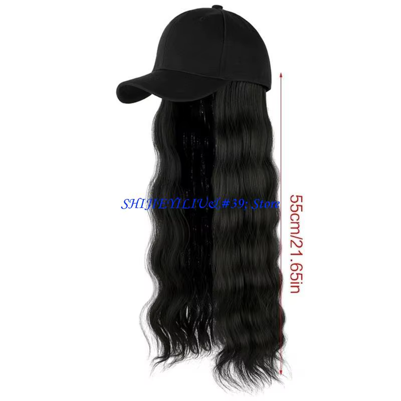 E21F – casquette Baseball avec Extensions cheveux pour femmes