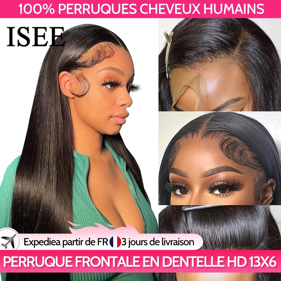 Perruque Full Lace Front Wig naturelle lisse